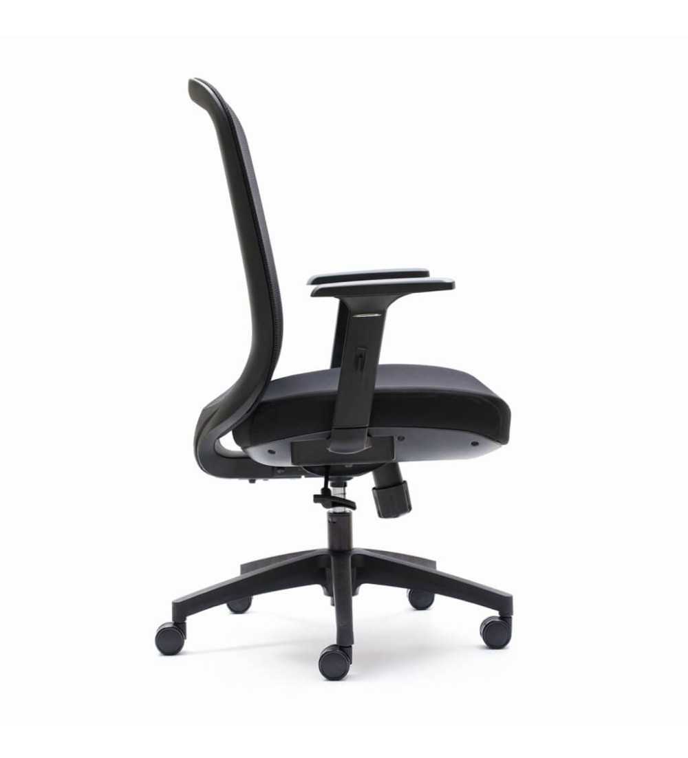 Silla ergonómica LIMA de Euromof, en acabado negro-4 Silla ergonómica LIMA de Euromof, en acabado negro-4