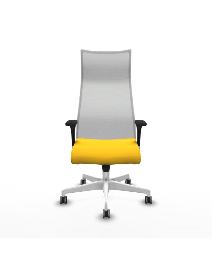 Silla Ergonómica Albacete sincro blanca brazos 1D base blanca
