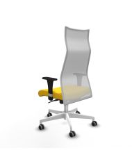Silla Ergonómica Albacete sincro blanca brazos 1D base blanca
