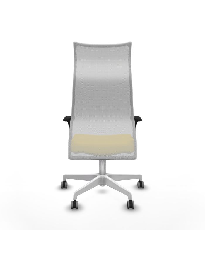 Silla Ergonómica Albacete sincro blanca brazos 1D base blanca