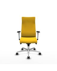 Silla Ergonómica Albacete dirección sincro brazos 1D blancos base aluminio ruedas 65 nailon