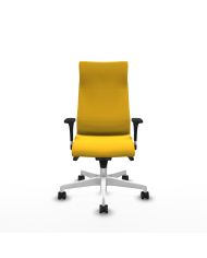 Silla Ergonómica Albacete dirección sincro brazos 1D cromados base blanca ruedas 65 nailon