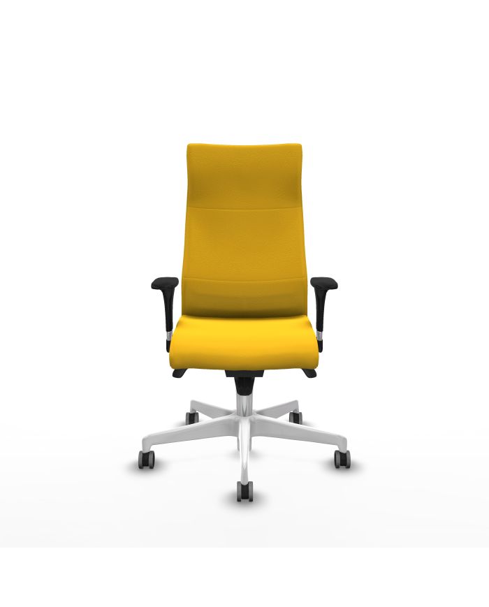 Silla Ergonómica Albacete dirección sincro brazos 1D cromados base blanca ruedas 65 engomadas