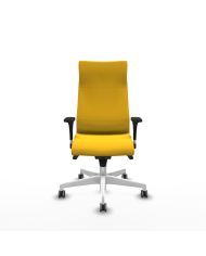Silla Ergonómica Albacete dirección sincro brazos 1D cromados base blanca ruedas 65 engomadas