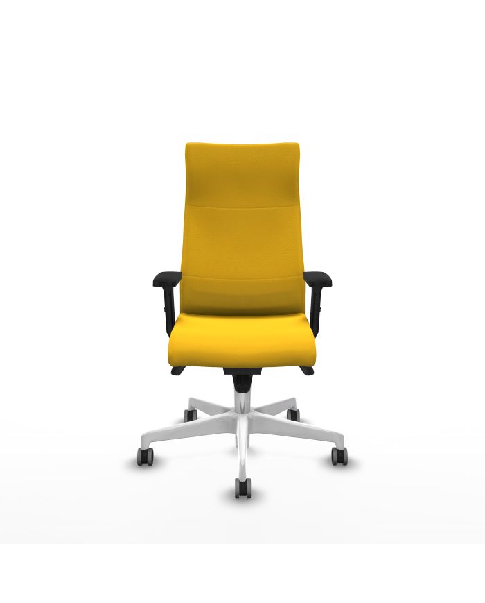 Silla Ergonómica Albacete dirección sincro brazos 2D base blanca ruedas 65 engomadas