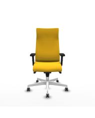 Silla Ergonómica Albacete dirección sincro brazos 2D base blanca ruedas 65 engomadas