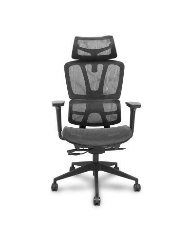 Silla Ergonómica Pro537 traslack negra brazos 3D