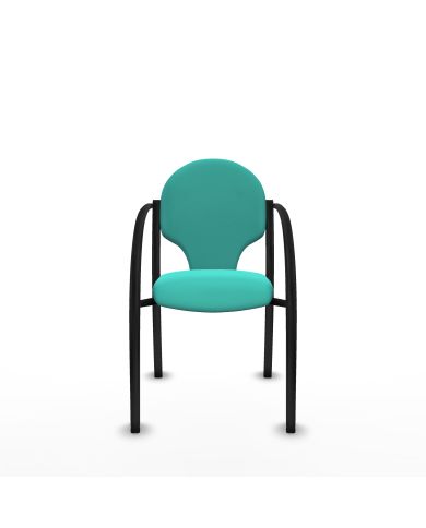 Silla Pack 1 silla Hellín chasis 4 patas negro