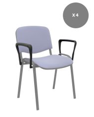 Componente Kit de 4 parejas de brazos fijos para sillas Iso