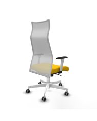 Silla Confidente Albacete sincro blanca bali brazos blancos base blanca