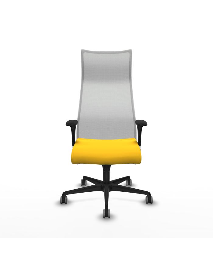 Silla Ergonómica Albacete sincro blanca brazos 1D base nailon