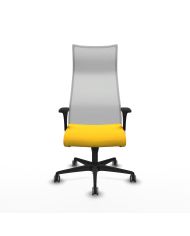 Silla Ergonómica Albacete sincro blanca brazos 1D base nailon