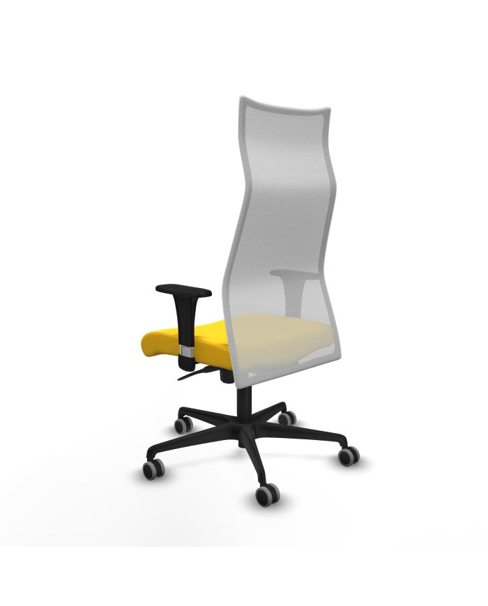 Silla Ergonómica Albacete sincro blanca brazos 1D base nailon