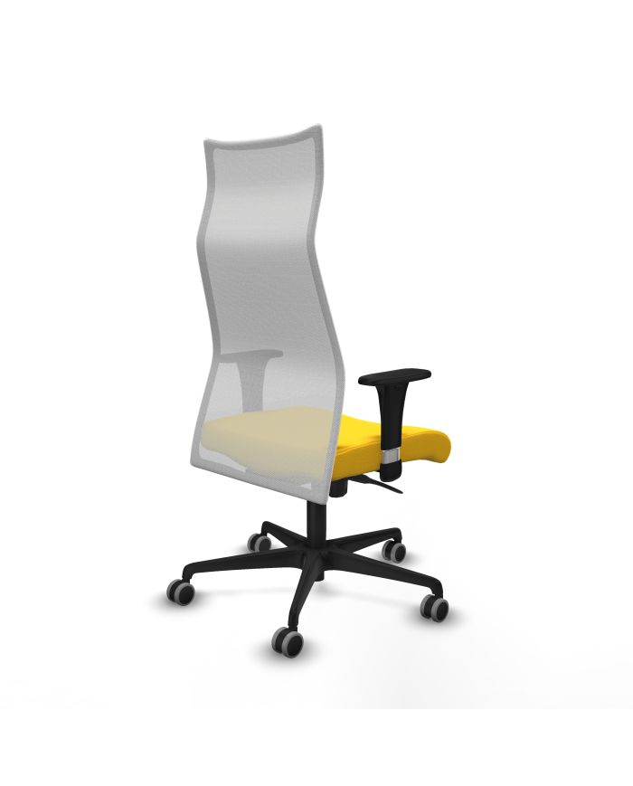 Silla Ergonómica Albacete sincro blanca brazos 1D base nailon