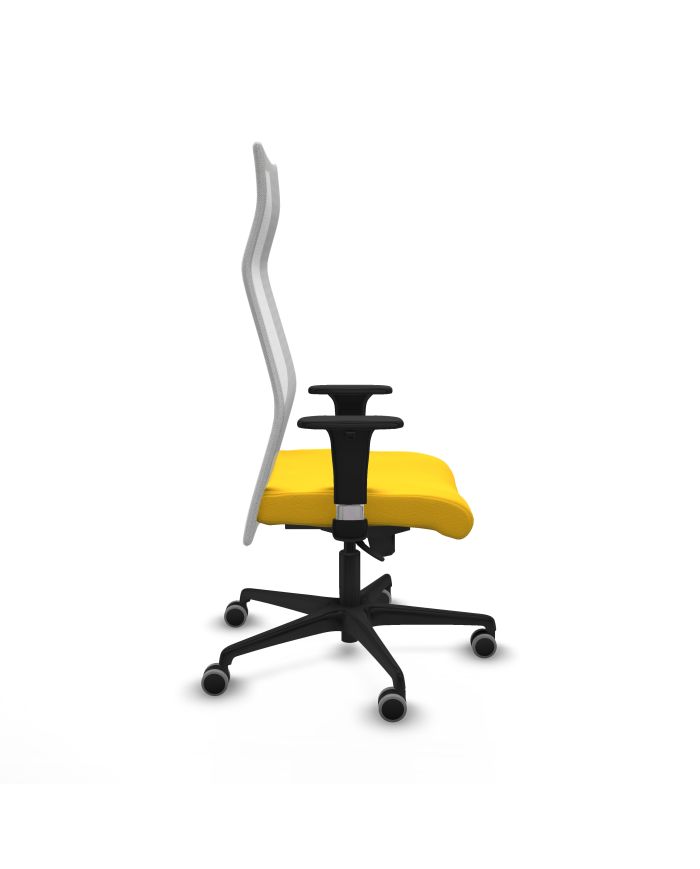 Silla Ergonómica Albacete sincro blanca brazos 1D base nailon
