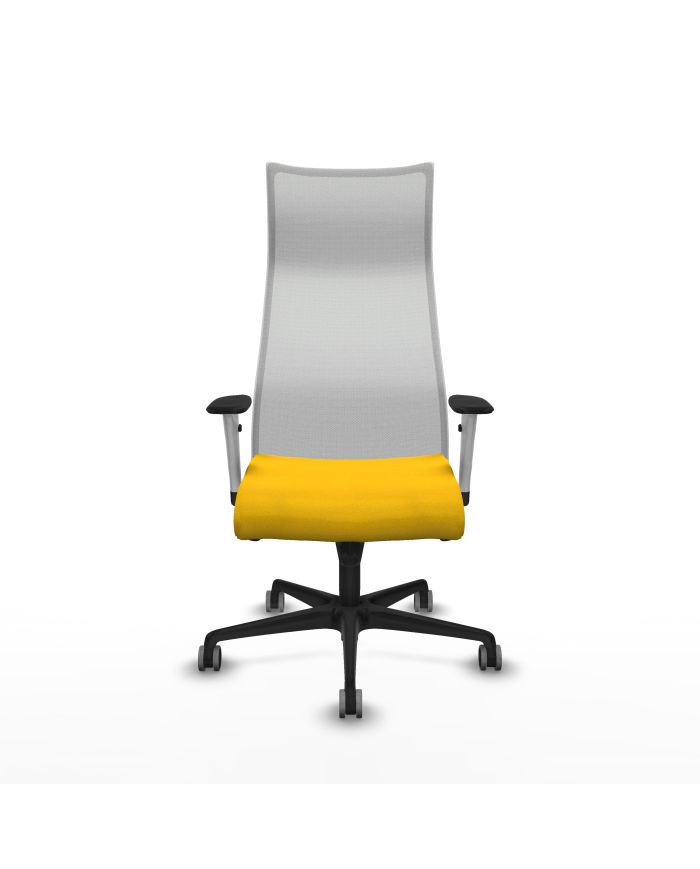 Silla Ergonómica Albacete sincro blanca bali brazos blancos