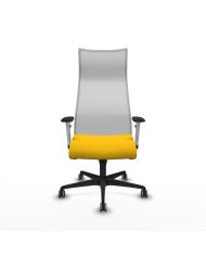 Silla Ergonómica Albacete sincro blanca bali brazos blancos base nailon
