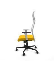 Silla Ergonómica Albacete sincro blanca bali brazos blancos base nailon