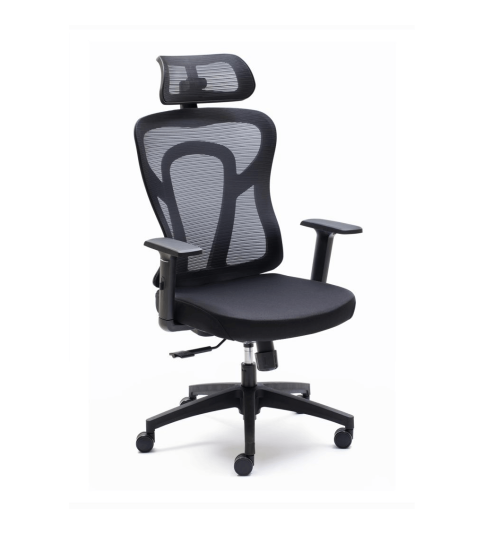 Silla ergonómica CALI de Euromof, en acabado negro