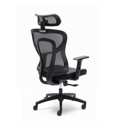 Silla ergonómica CALI de Euromof, en acabado negro-0