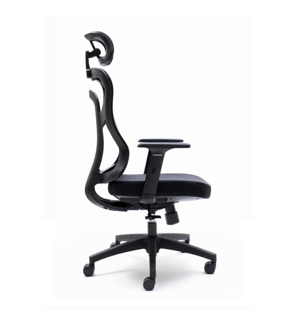 Silla ergonómica CALI de Euromof, en acabado negro-2 Silla ergonómica CALI de Euromof, en acabado negro-2