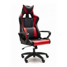 Silla ergonómica GAMER ARCADE de Euromof en acabado negro y rojo