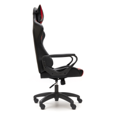 Silla ergonómica GAMER ARCADE de Euromof en acabado negro y rojo