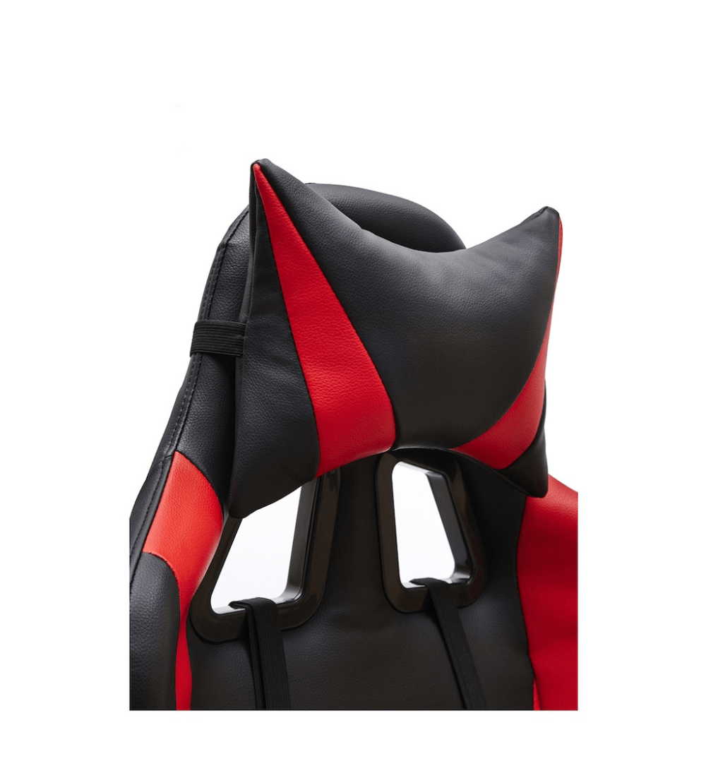 Silla ergonómica GAMER ARCADE de Euromof en acabado negro y rojo