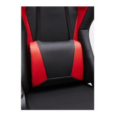 Silla ergonómica GAMER ARCADE de Euromof en acabado negro y rojo