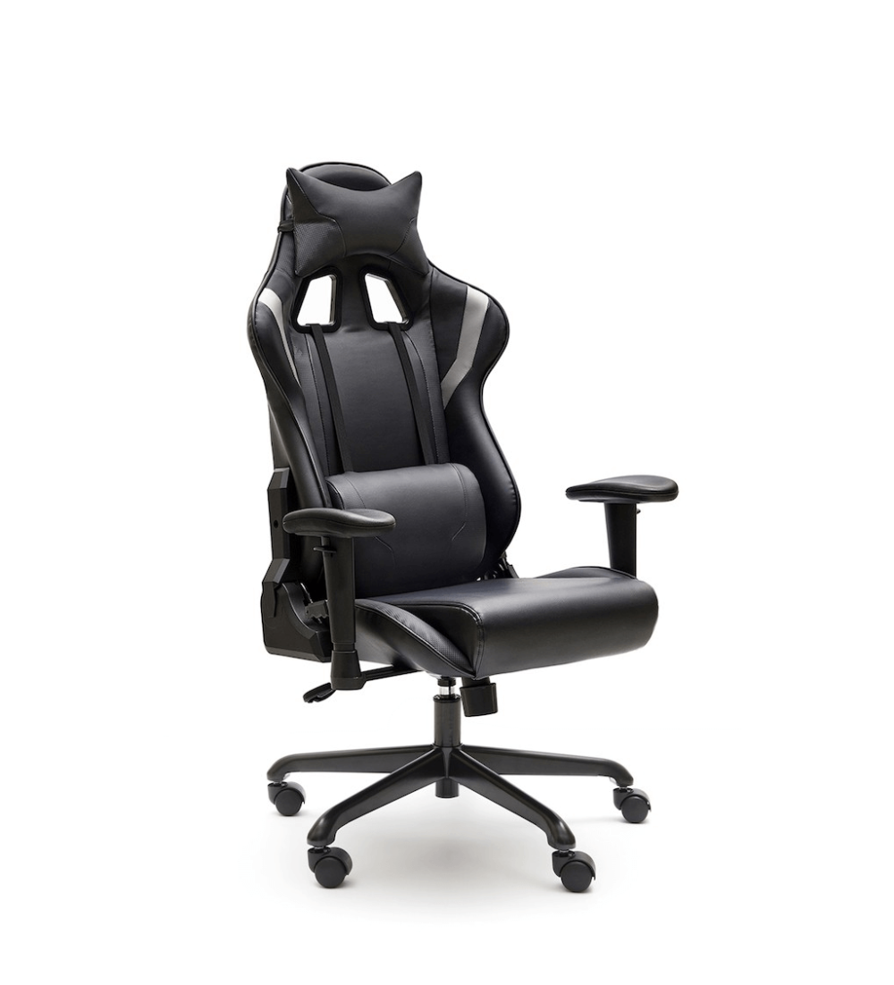 Silla ergonómica GAMER MAGNUM de Euromof en acabado negro
