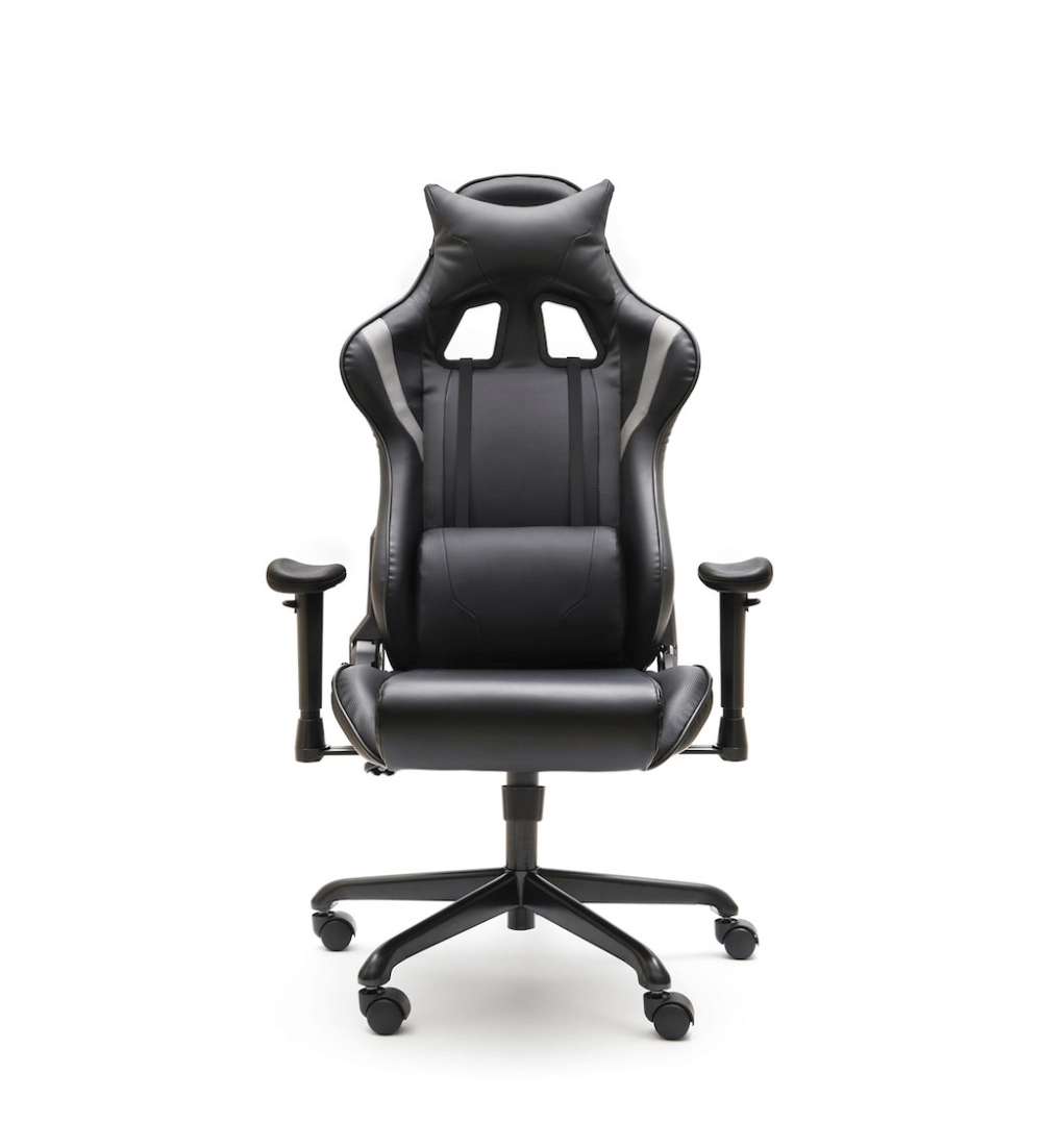 Silla ergonómica GAMER MAGNUM de Euromof en acabado negro