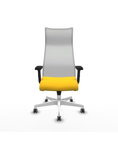 Silla Ergonómica Albacete sincro blanca brazos 2D base