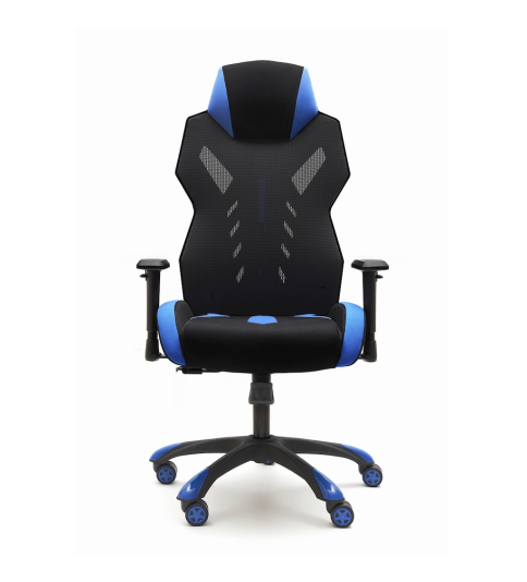 Silla ergonómica GAMER GALAXY de Euromof en acabado negro y azul-0