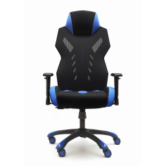 Silla ergonómica GAMER GALAXY de Euromof en acabado negro y azul