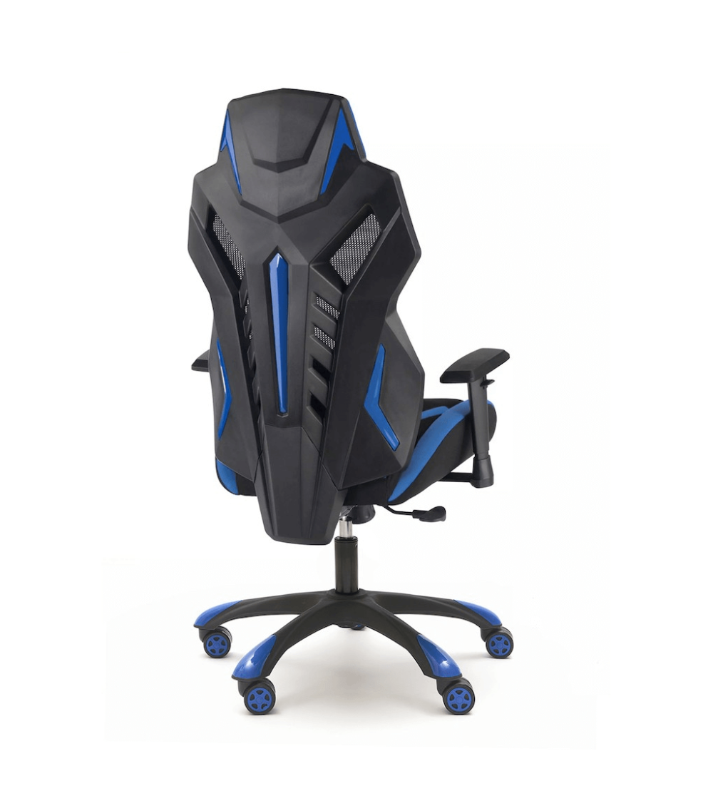 Silla ergonómica GAMER GALAXY de Euromof en acabado negro y azul