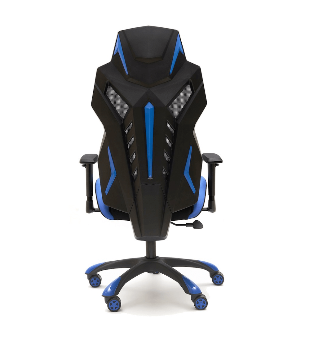Silla ergonómica GAMER GALAXY de Euromof en acabado negro y azul