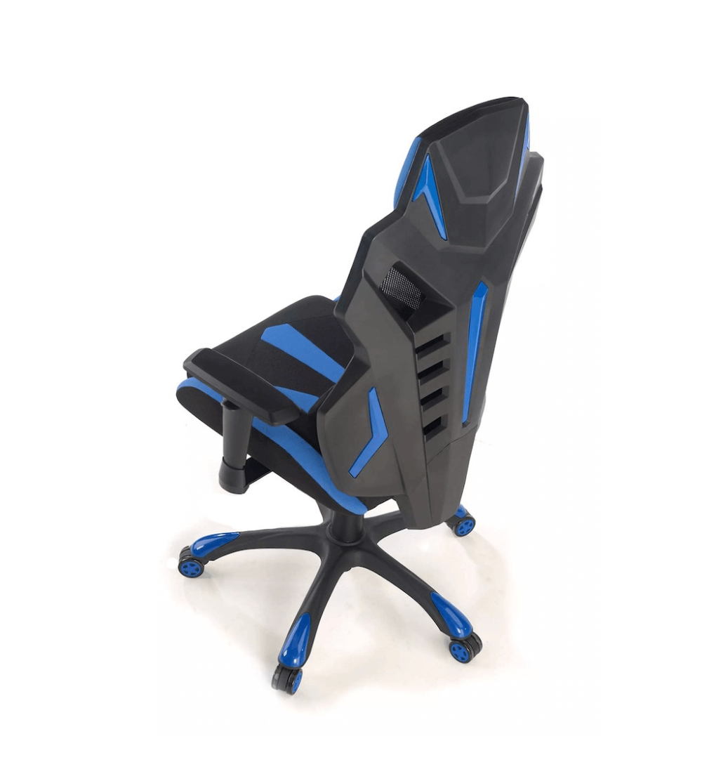 Silla ergonómica GAMER GALAXY de Euromof en acabado negro y azul