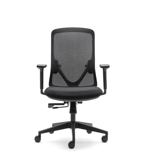 Silla ergonómica LYON de Euromof, en acabado negro-0