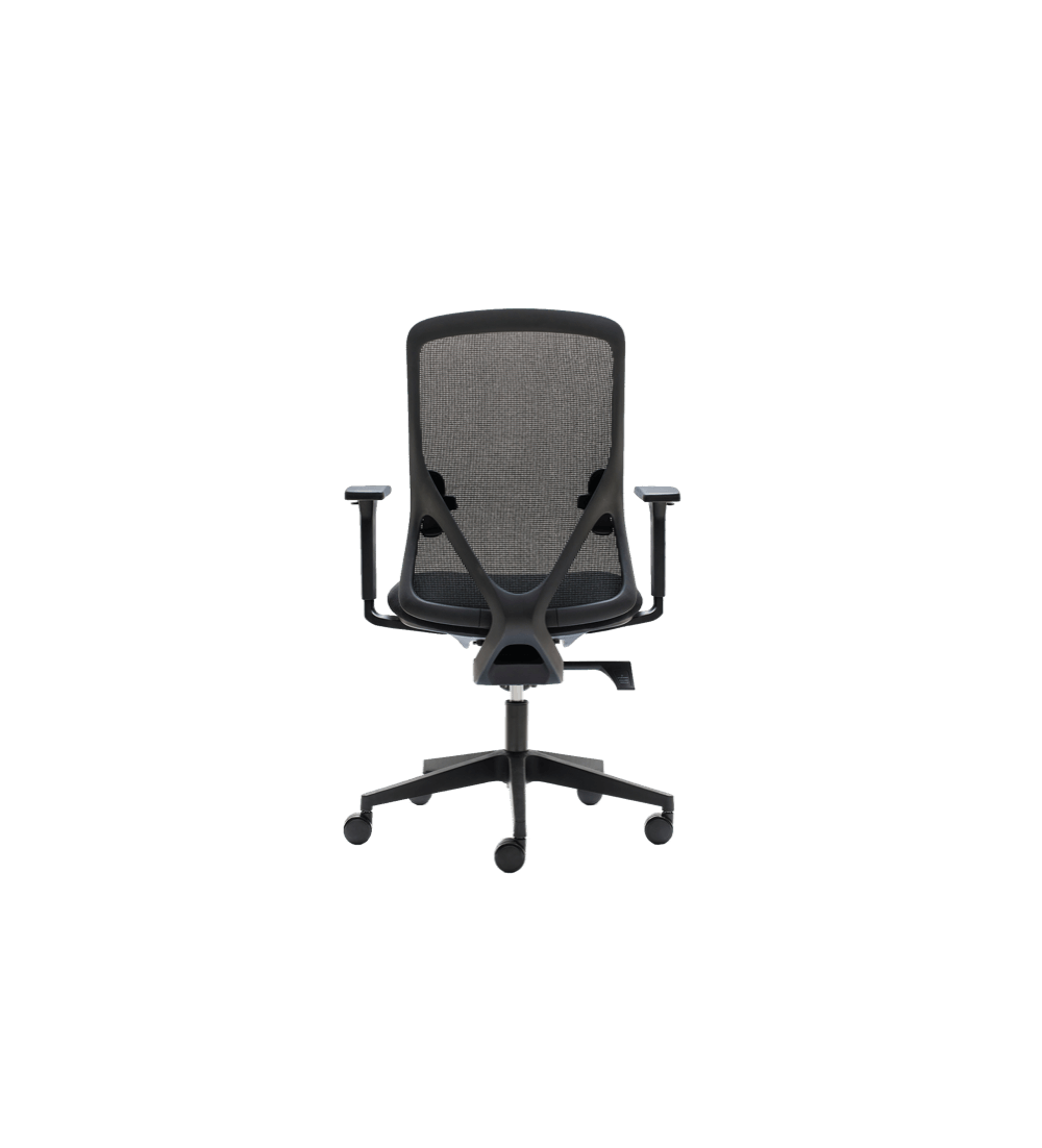 Silla ergonómica LYON de Euromof, en acabado negro-1 Silla ergonómica LYON de Euromof, en acabado negro-1