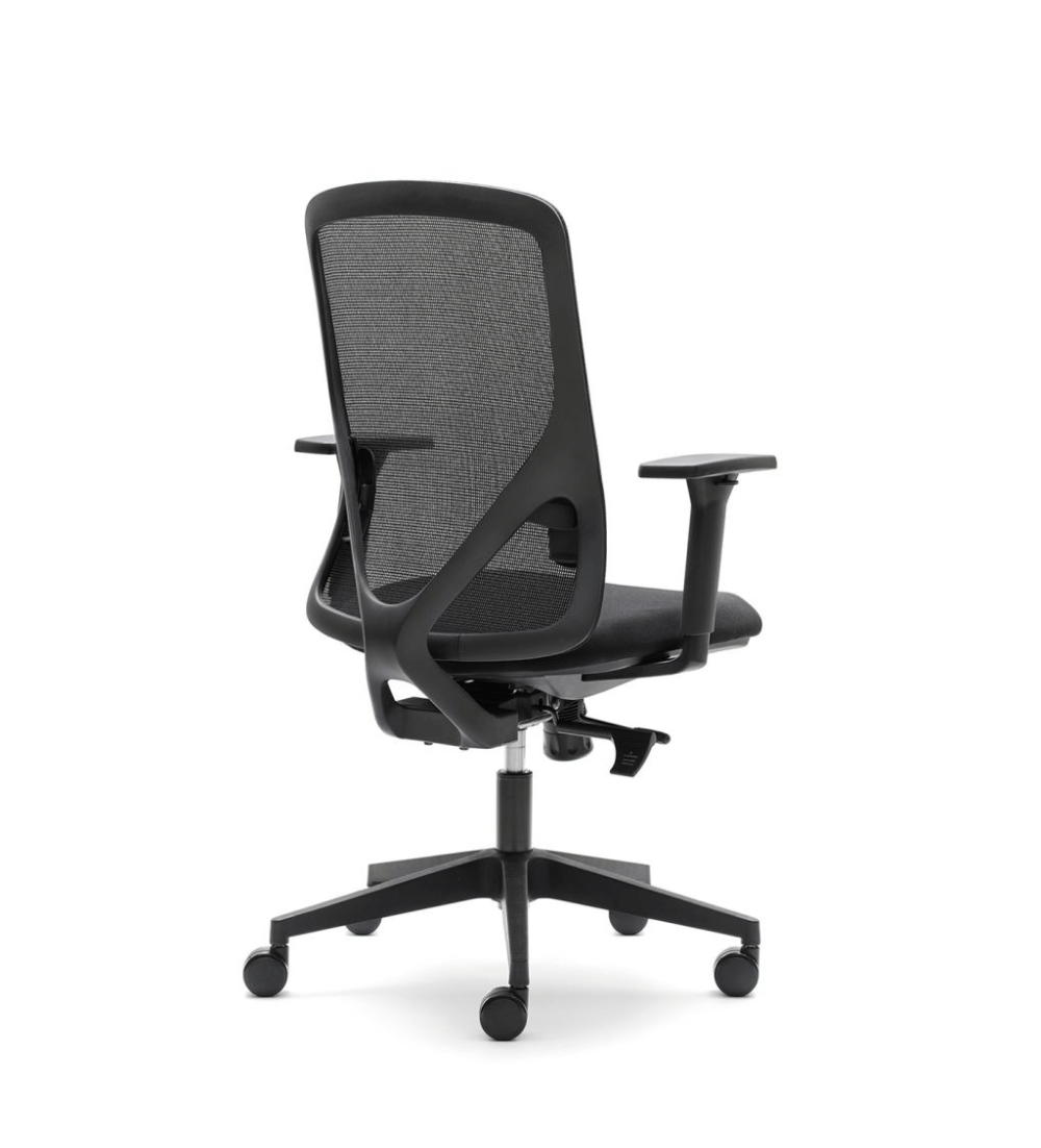 Silla ergonómica LYON de Euromof, en acabado negro-2 Silla ergonómica LYON de Euromof, en acabado negro-2