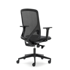 Silla ergonómica LYON de Euromof, en acabado negro