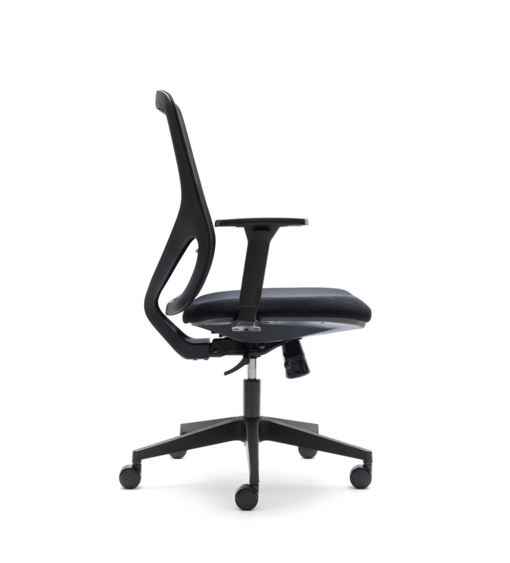 Silla ergonómica LYON de Euromof, en acabado negro-3 Silla ergonómica LYON de Euromof, en acabado negro-3