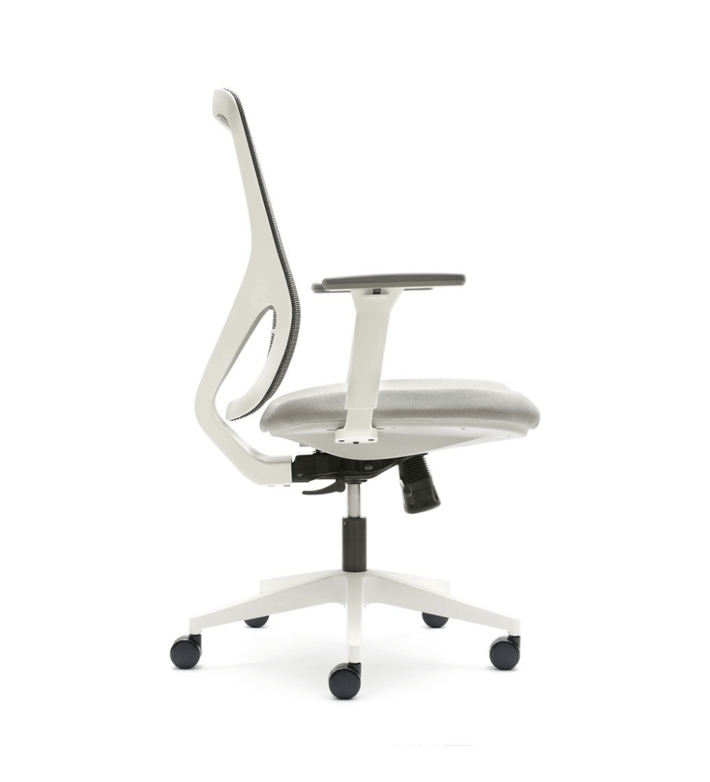 Silla ergonómica LYON de Euromof, en acabado blanco-2 Silla ergonómica LYON de Euromof, en acabado blanco-2
