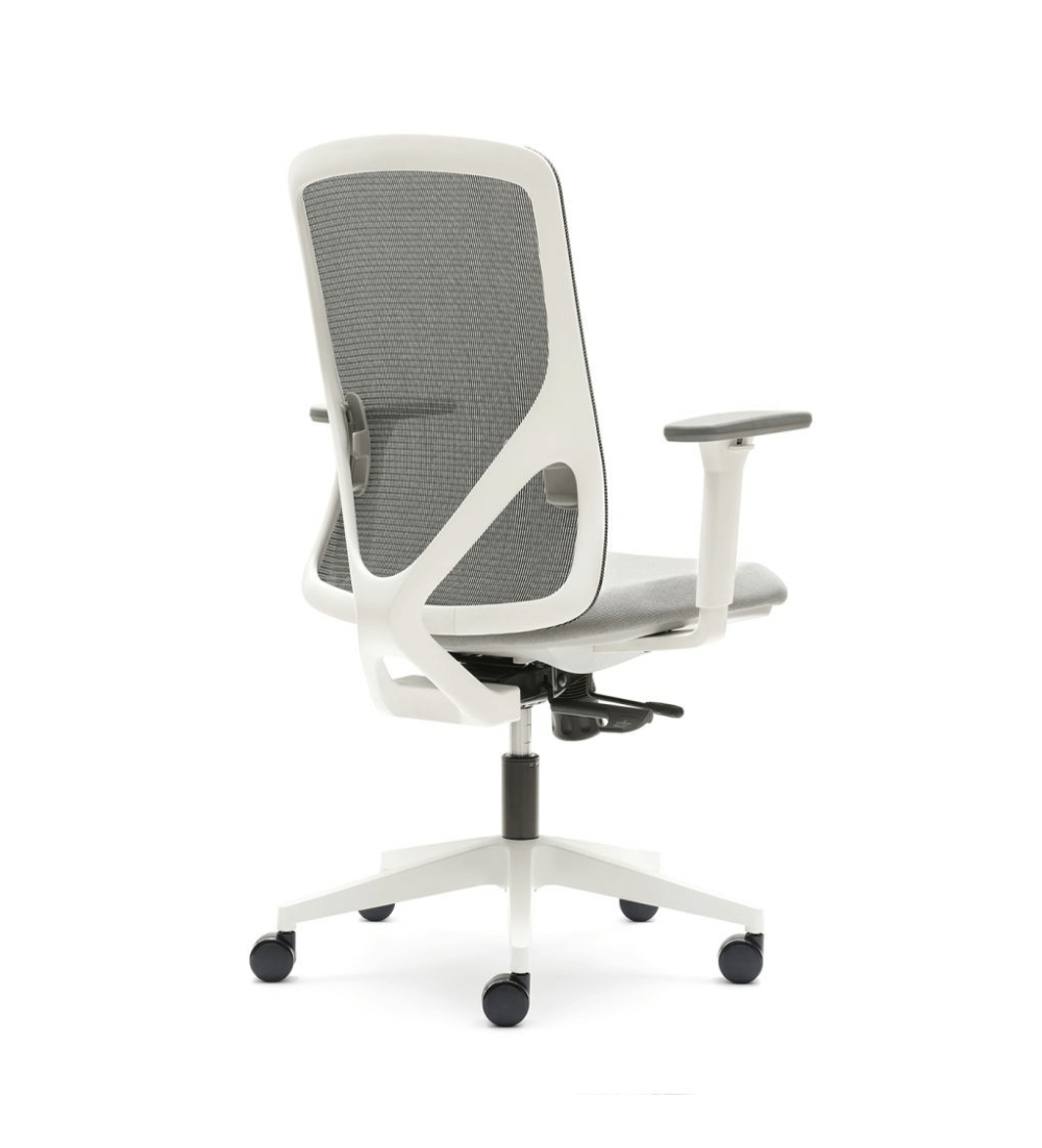 Silla ergonómica LYON de Euromof, en acabado blanco-3 Silla ergonómica LYON de Euromof, en acabado blanco-3