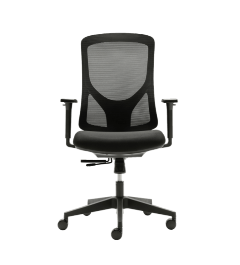 Silla ergonómica NANTES de Euromof, en acabado negro-0