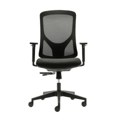 Silla ergonómica NANTES de Euromof, en acabado negro