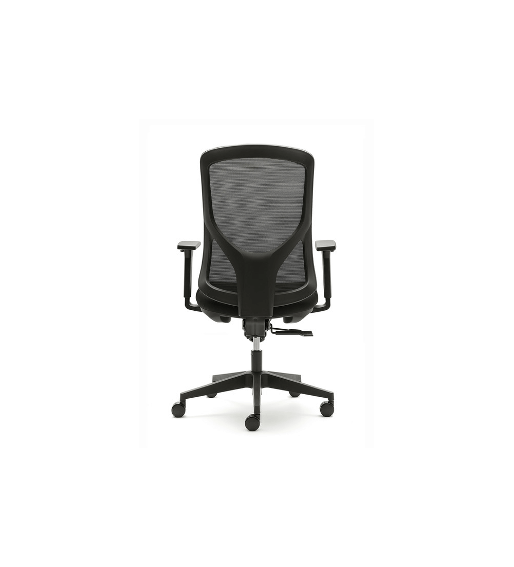 Silla ergonómica NANTES de Euromof, en acabado negro-1 Silla ergonómica NANTES de Euromof, en acabado negro-1