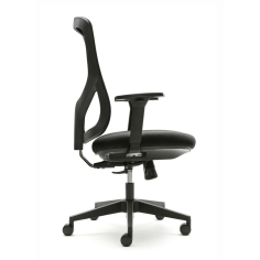 Silla ergonómica NANTES de Euromof, en acabado negro