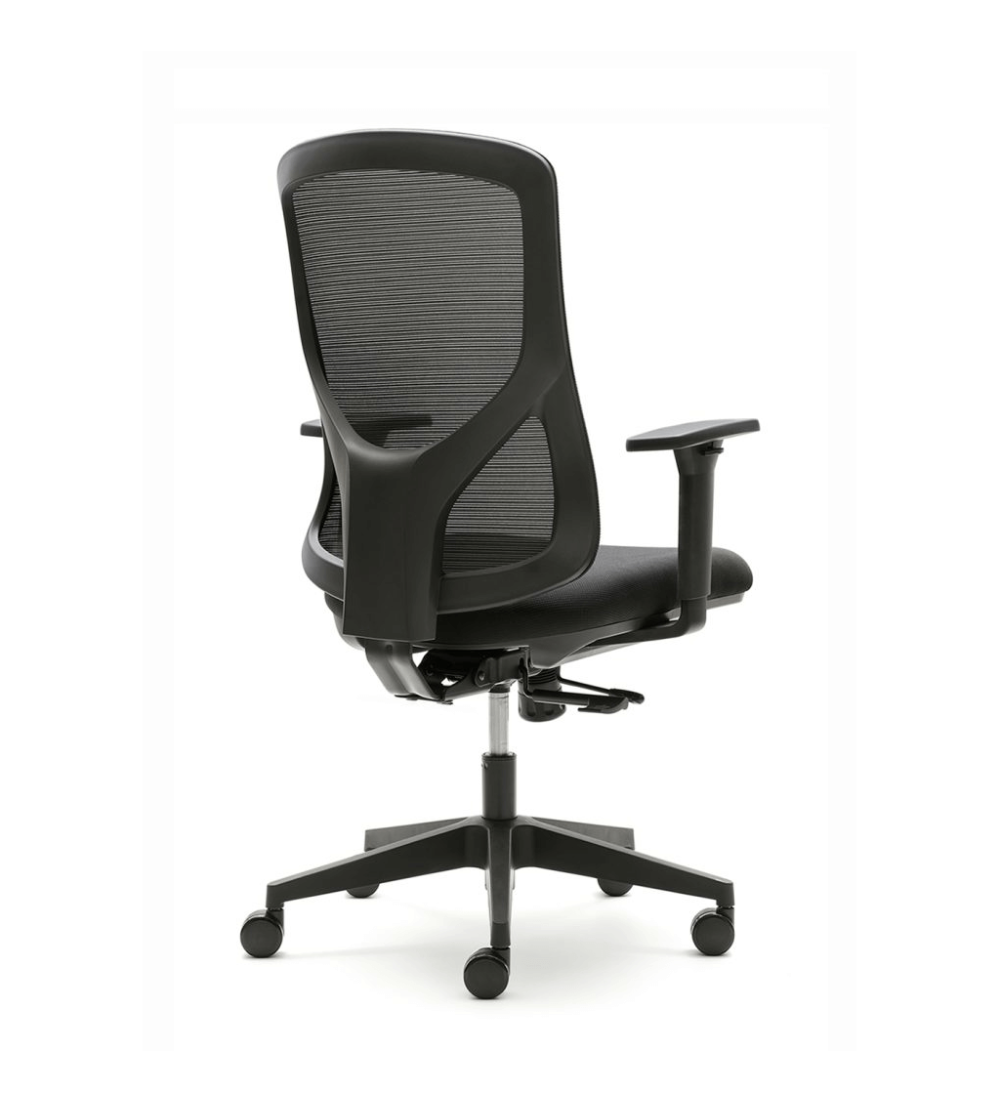 Silla ergonómica NANTES de Euromof, en acabado negro-3 Silla ergonómica NANTES de Euromof, en acabado negro-3