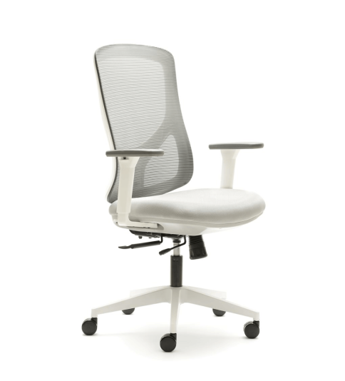 Silla ergonómica NANTES de Euromof, en acabado blanco